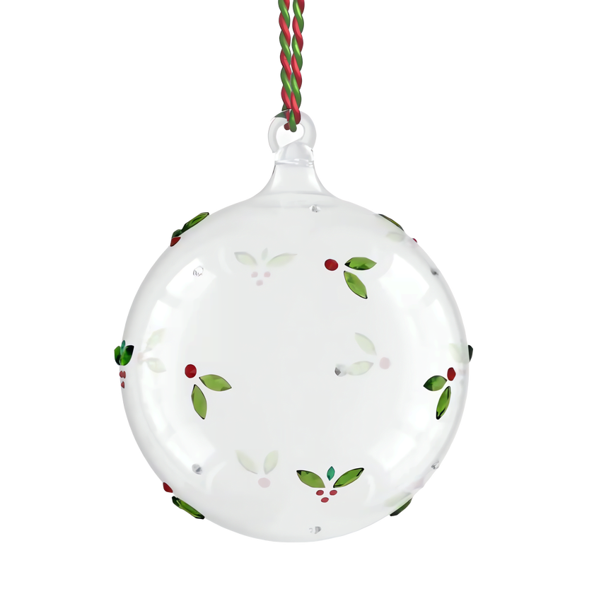 swarovski holiday cheers  mistletoe ball ornament