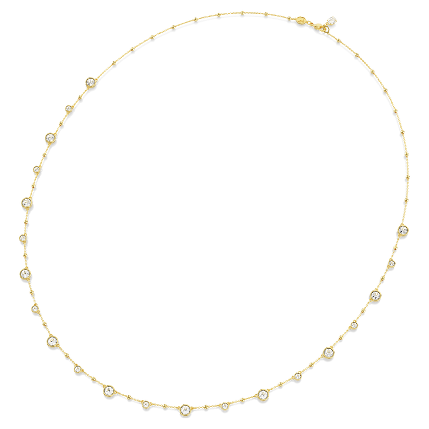 swarovski imber strandage  round cut  white  gold tone plated