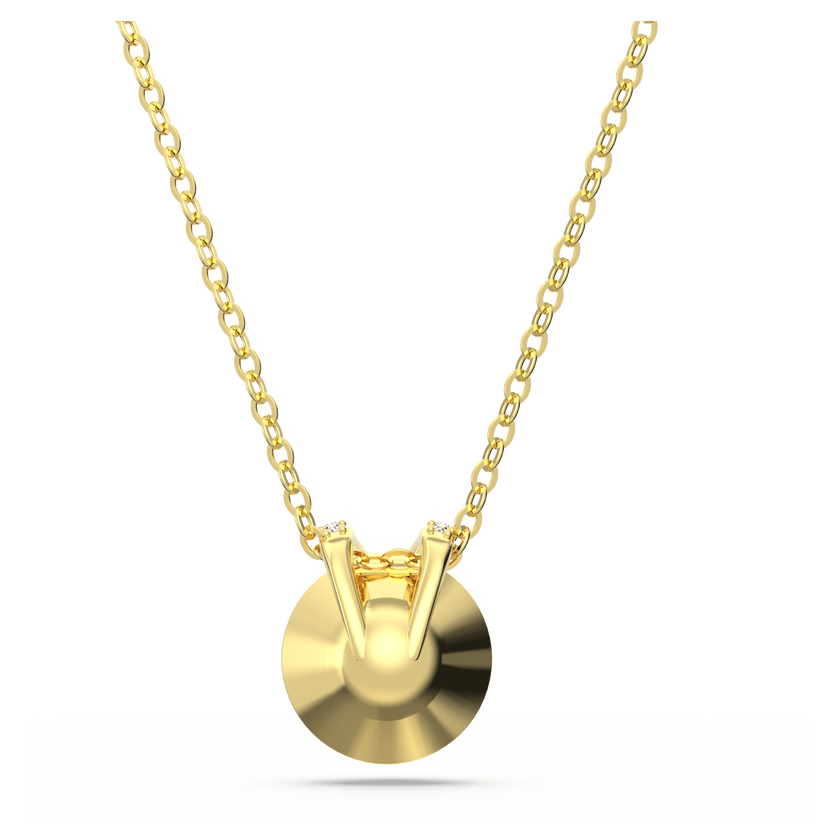 swarovski bella v pendant  round cut  gold tone  gold tone plated