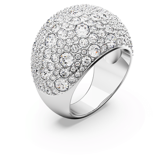swarovski sublima cocktail ring moon white rhodium plated