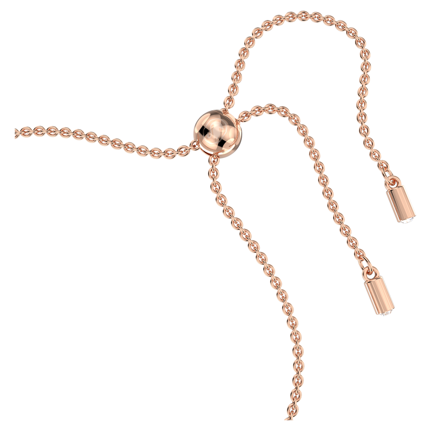 swarovski emily bracelet  mixed round cuts  pink  rose gold tone plated
