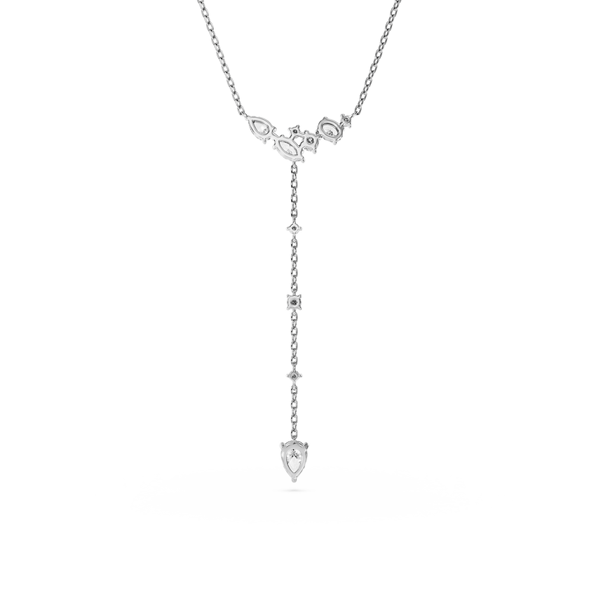 swarovski galaxy y necklace  lab grown diamonds  0 7 ct tw  mixed shapes  sterling silver