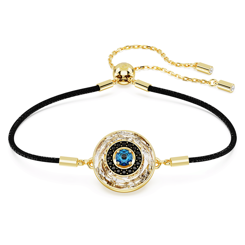 swarovski symbolica bracelet  evil eye  multicolored  gold tone plated