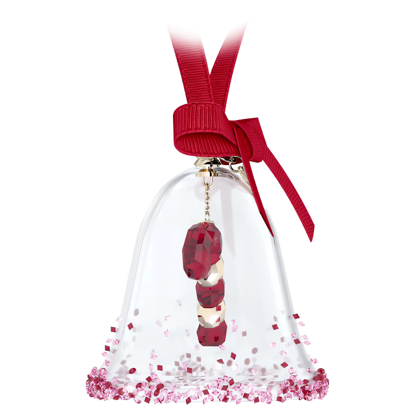 swarovski holiday cheers dulcis bell ornament  red