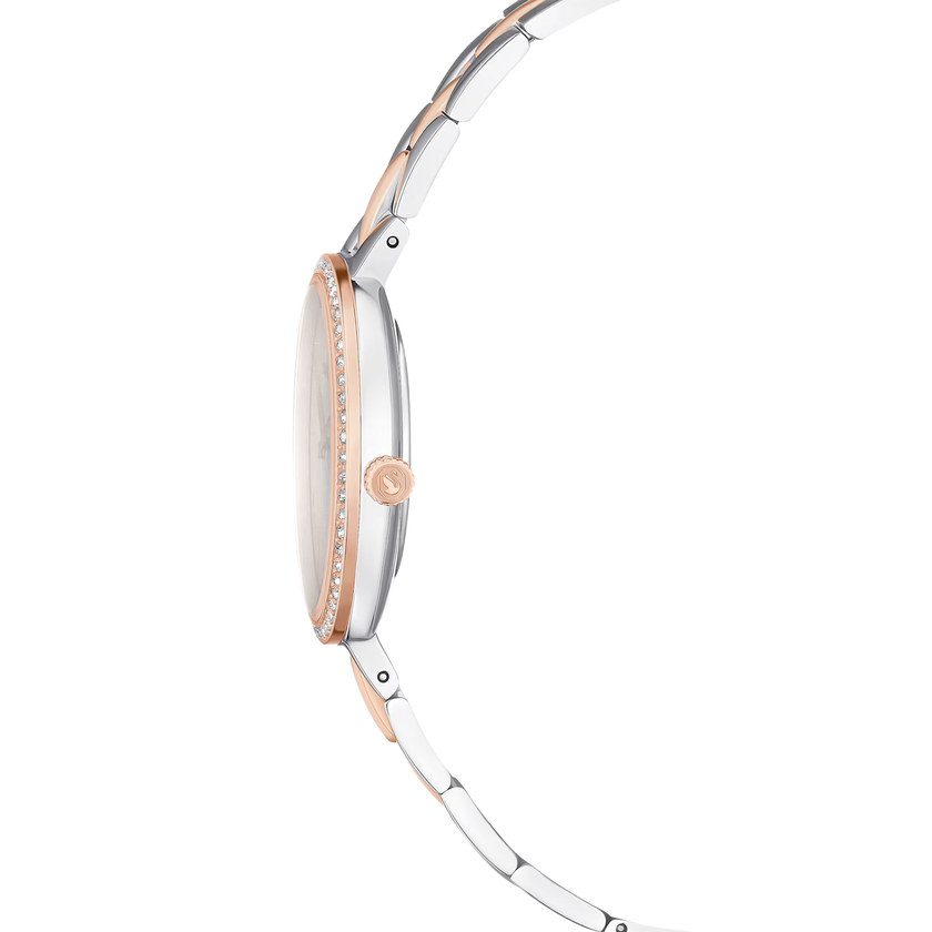 swarovski cosmopolitan watch  swiss made  metal bracelet  silver tone  mixed metal finish