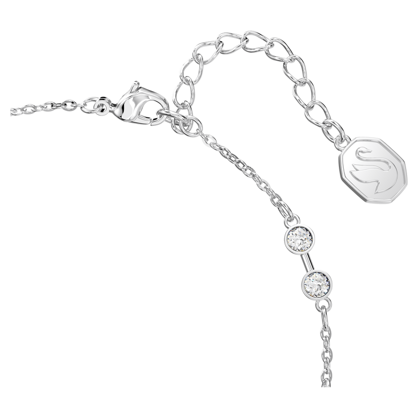 swarovski remix collection strand  round cut  white  rhodium plated