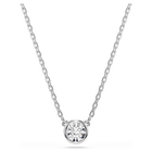 swarovski imber pendant round cut white rhodium plated