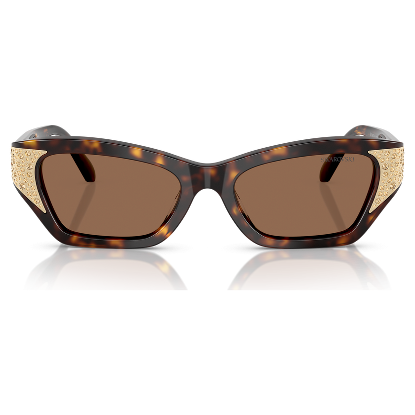 swarovski sunglasses  square shape  sk6029  brown