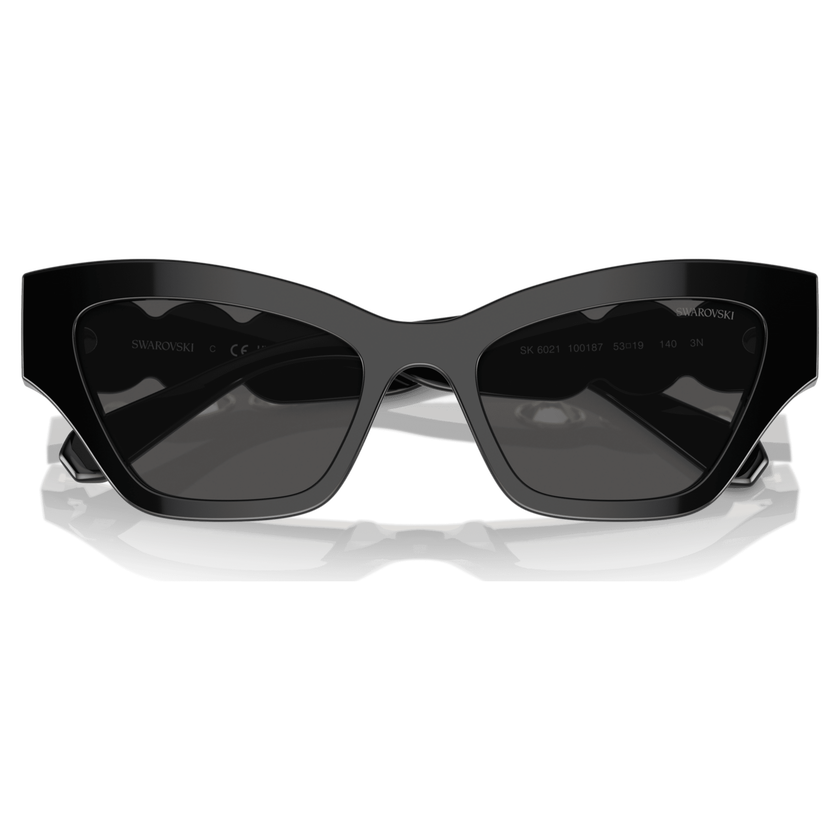 swarovski sunglasses  cat eye shape  black