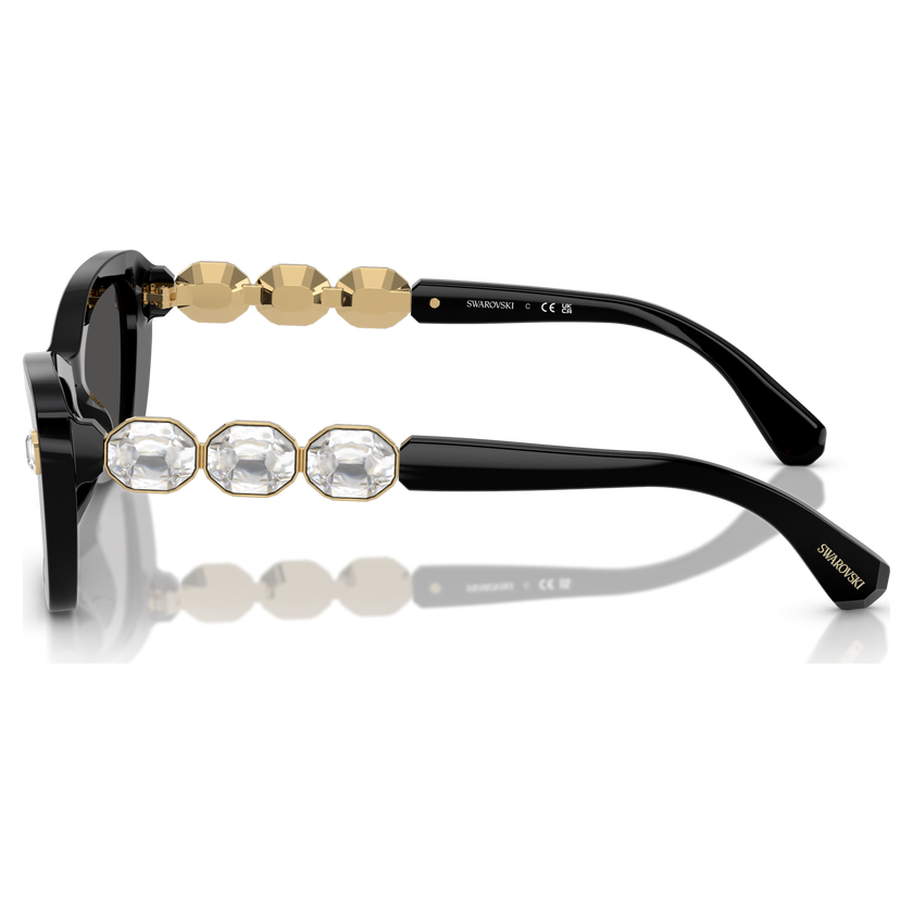 swarovski sunglasses  rectangular shape  sk6033  black