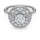 swarovski eternity halo solitaire ring  laboratory grown diamonds 2 ct tw  18k white gold
