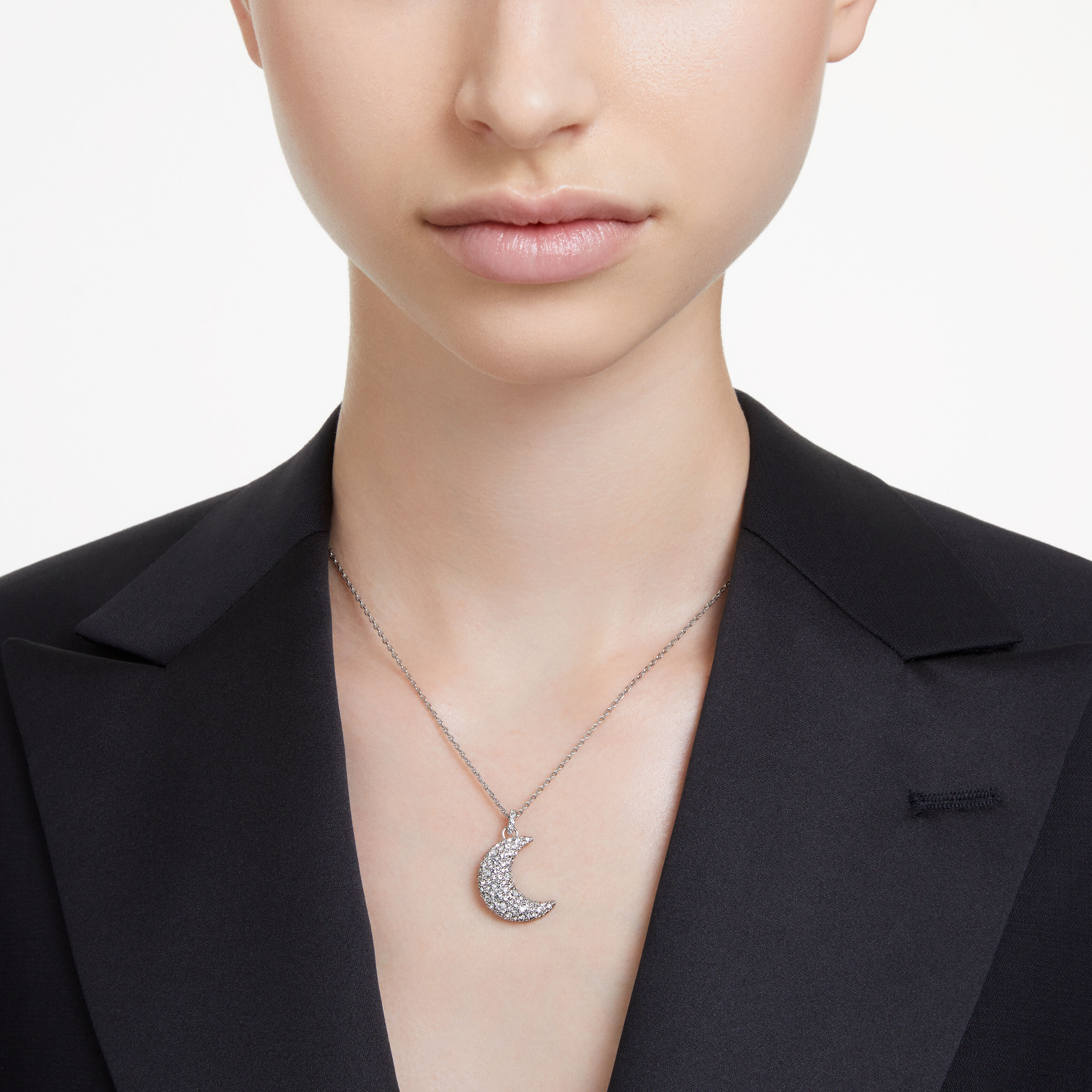 Swarovski crescent moon necklace discount