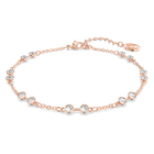 swarovski remix collection strand round cut white rose gold tone plated