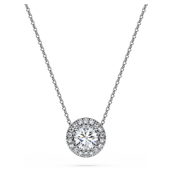 swarovski eternity pendant  laboratory grown diamonds 0 59 ct tw  18k white gold