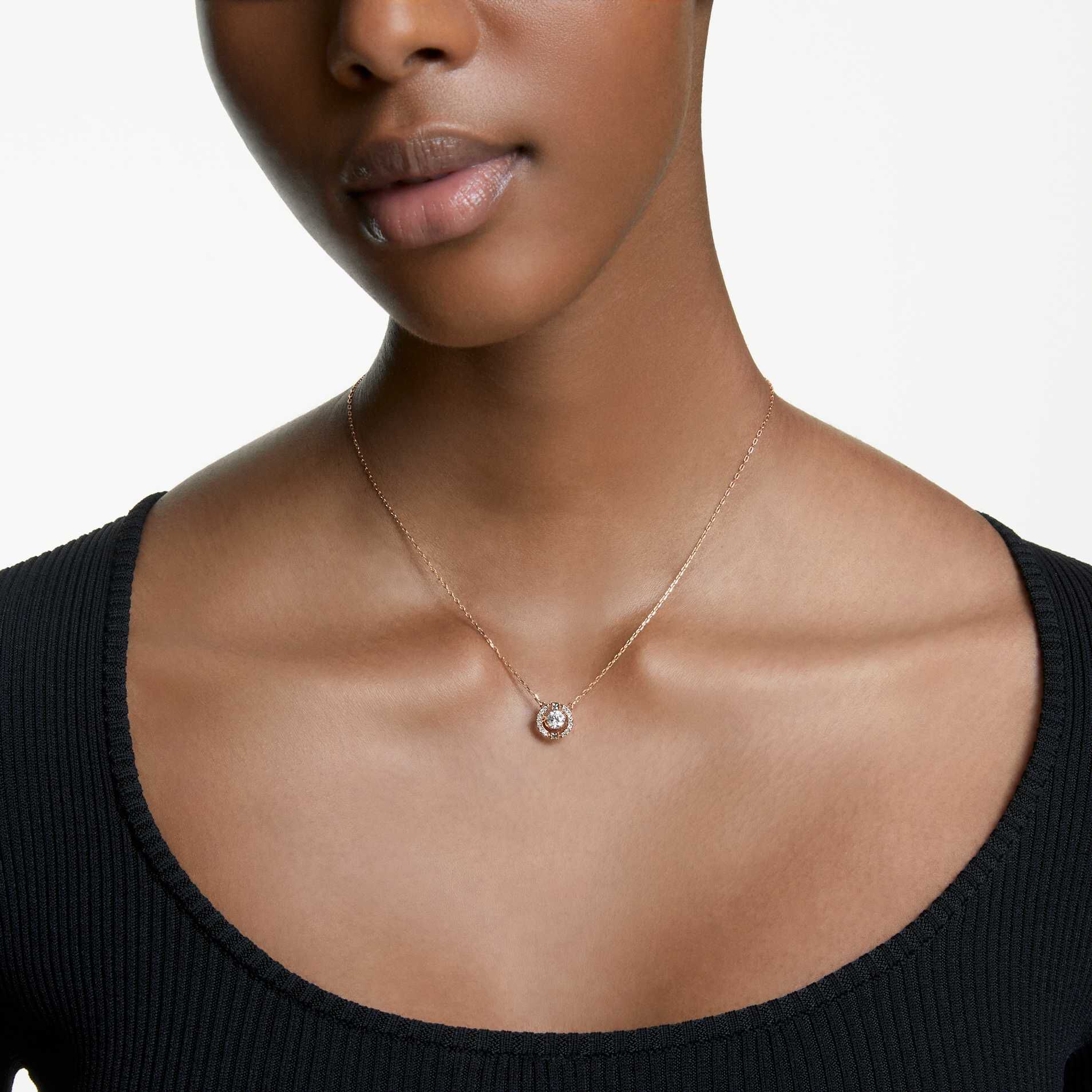 Swarovski single stone necklace sales
