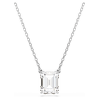 swarovski stilla pendant octagon cut white rhodium plated
