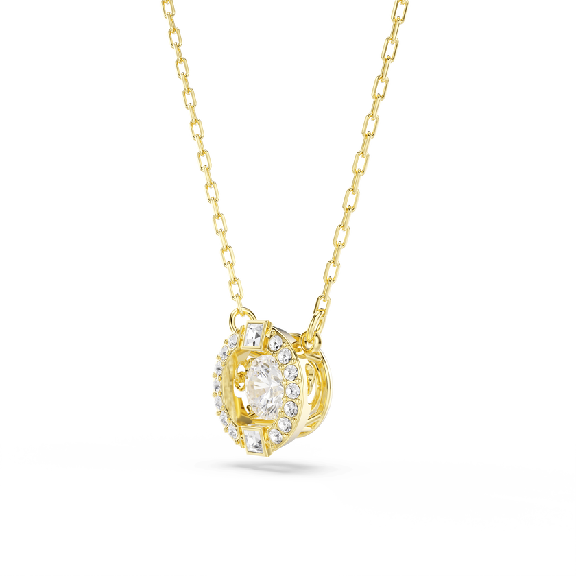 swarovski una angelic pendant  mixed cuts  white  18k gold finish