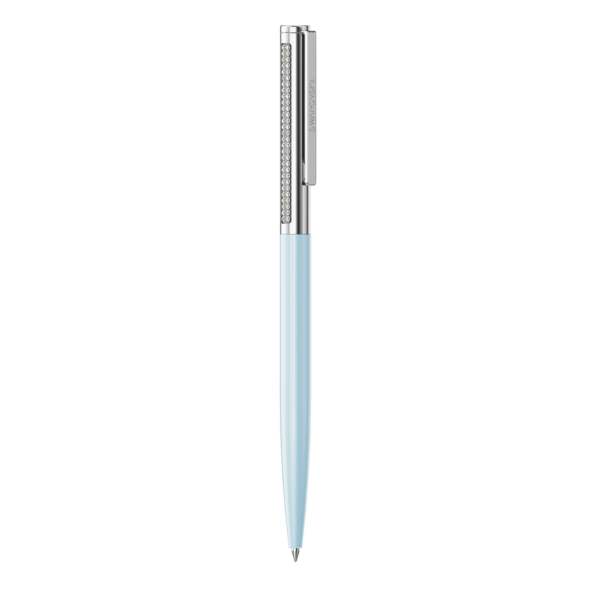 swarovski matrix tennis ballpoint pen  blue  chrome plated