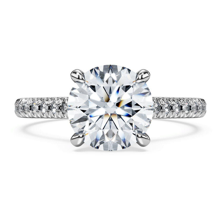 swarovski eternity solitaire ring  lab grown diamonds 2 2 ct tw  round shape  18k white gold