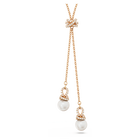 swarovski originally y pendant  white  rose gold tone plated