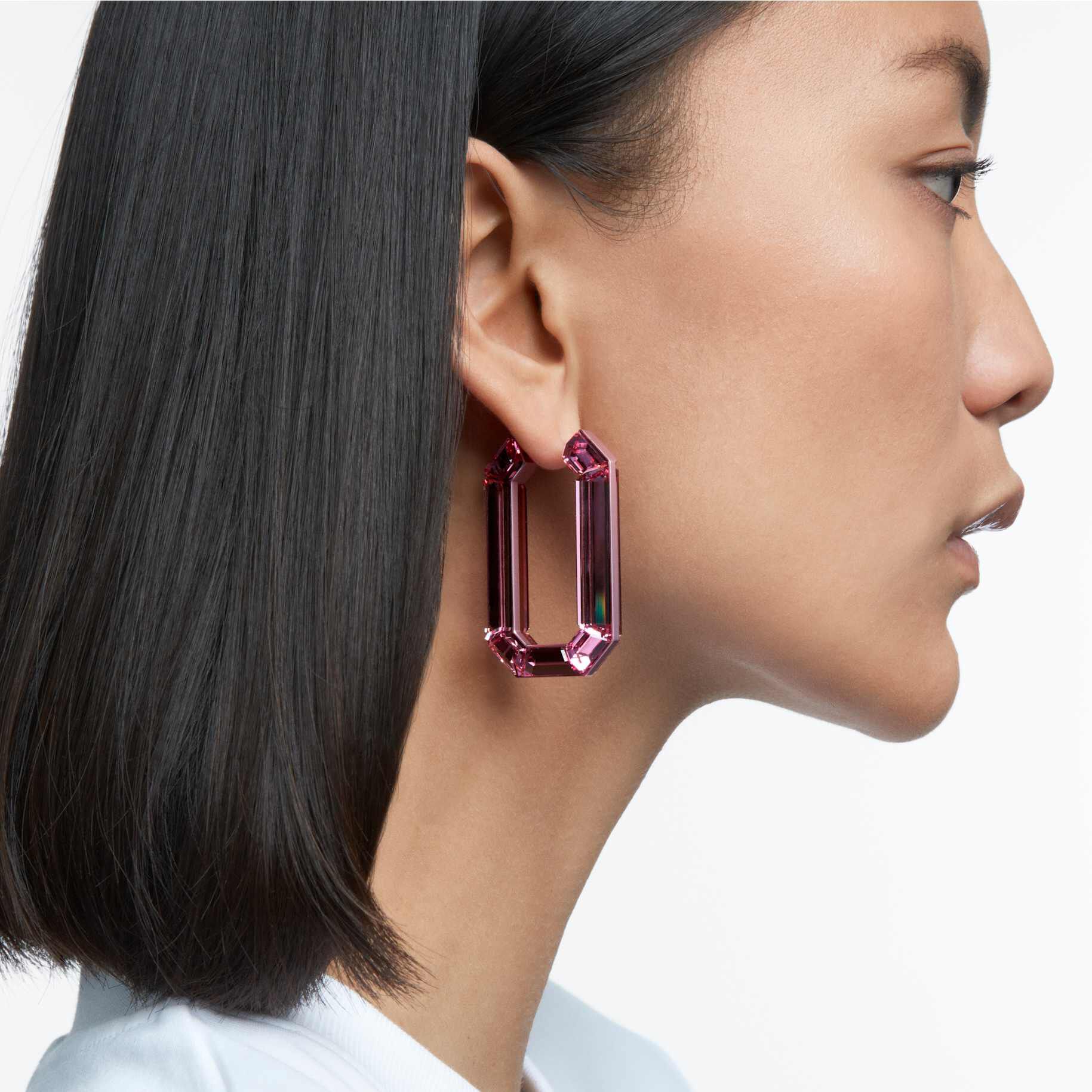 Square hoop earrings swarovski shop