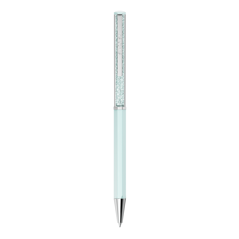 swarovski crystalline ballpoint pen  blue lacquered  chrome plated