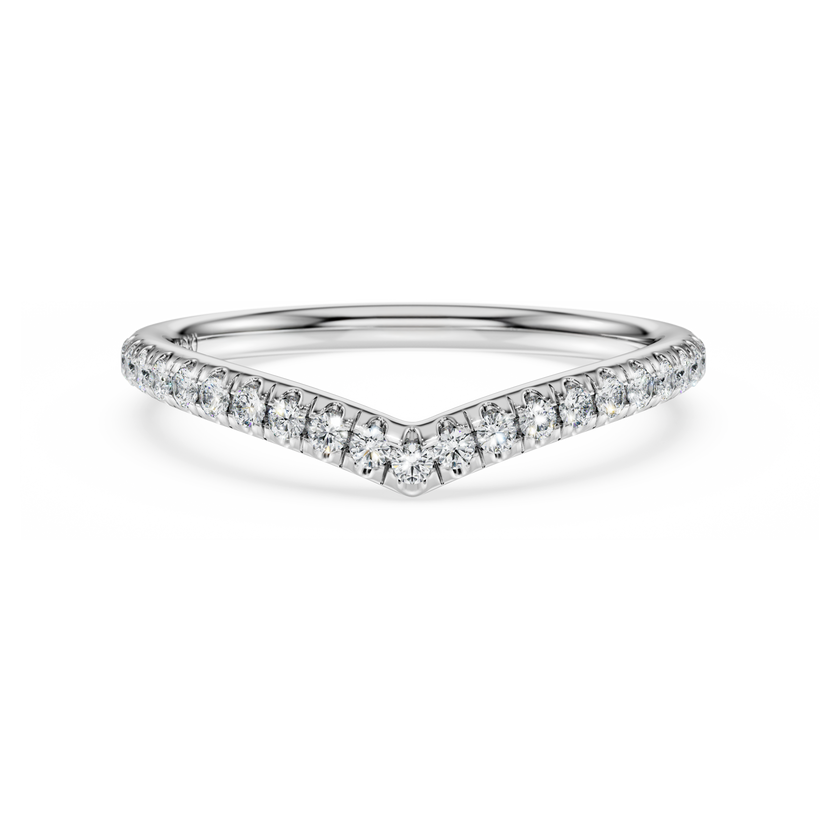 swarovski eternity v band ring  lab grown diamonds 0 25 ct tw  round shape  18k white gold