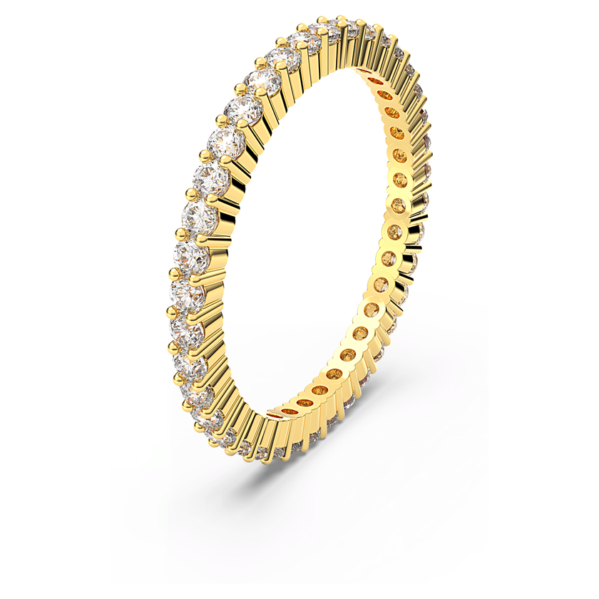 swarovski matrix vittore ring  round cut  white  18k gold finish