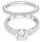 swarovski i do ring set white rhodium plating