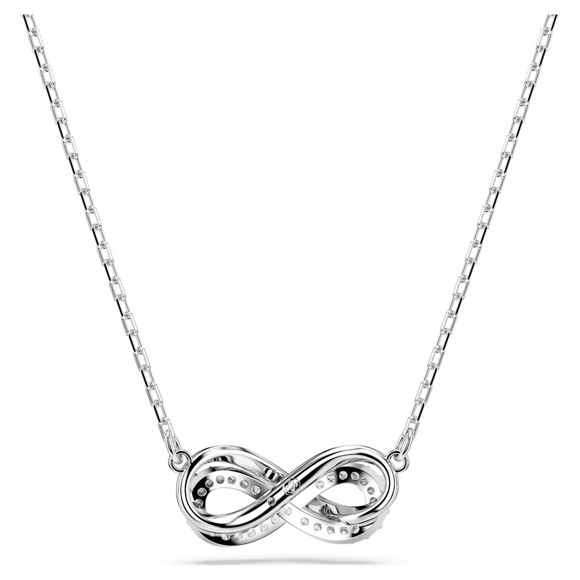 swarovski hyperbola pendant  pav   infinity  white  rhodium plated