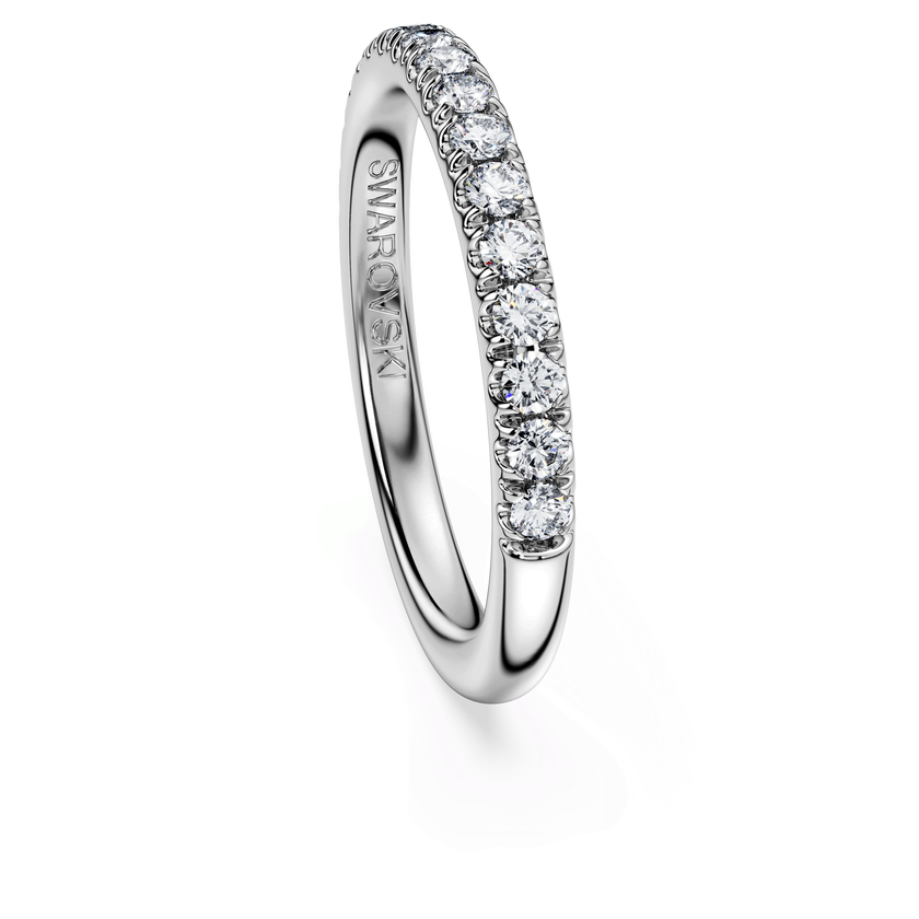 swarovski eternity band ring  lab grown diamonds 0 4 ct tw  round shape  18k white gold