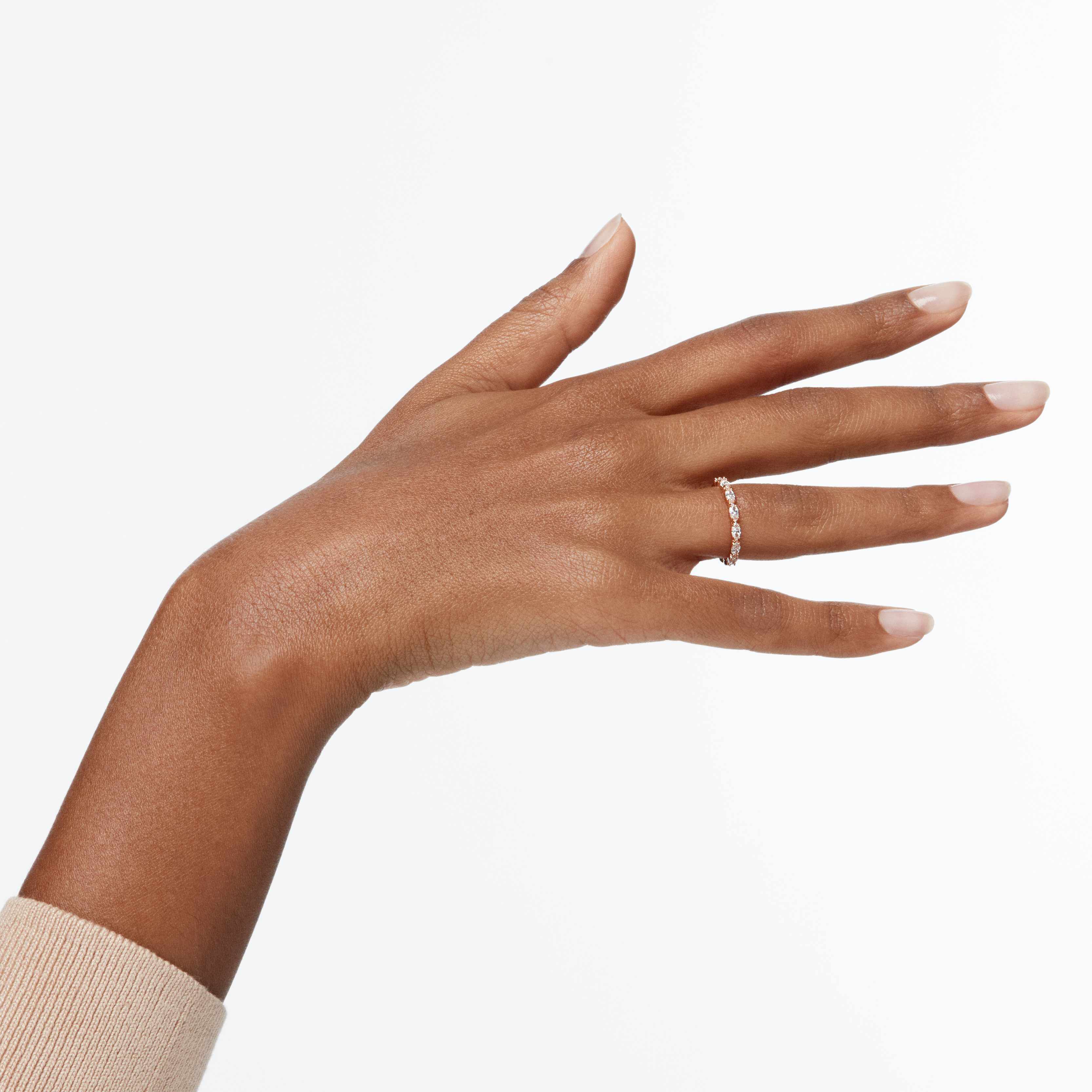 Buy Swarovski Matrix Vittore ring, Marquise cut, White, Rose