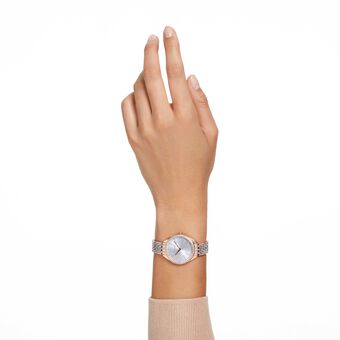 swarovski attract watch  swiss made  pav    crystal bracelet  rose gold tone  mixed metal finish