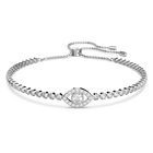 swarovski subtle bracelet  evil eye  white  rhodium plated