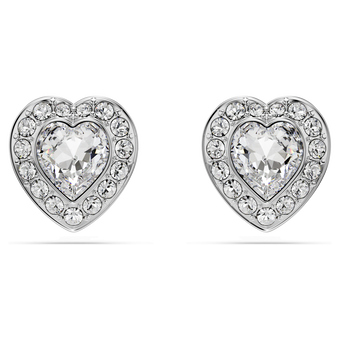 ariana grande x swarovski stud earrings mixed cuts heart white rhodium plated