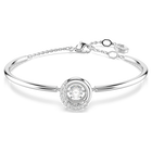 swarovski dextera bangle round cut white rhodium plated