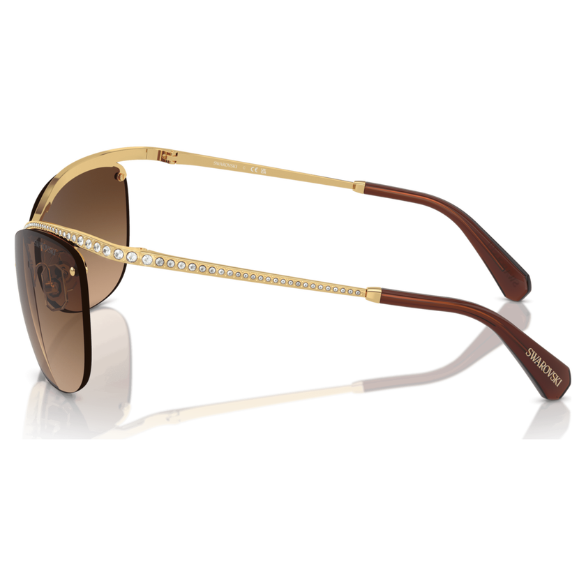 swarovski sunglasses  oval shape  sk7018 ov  brown