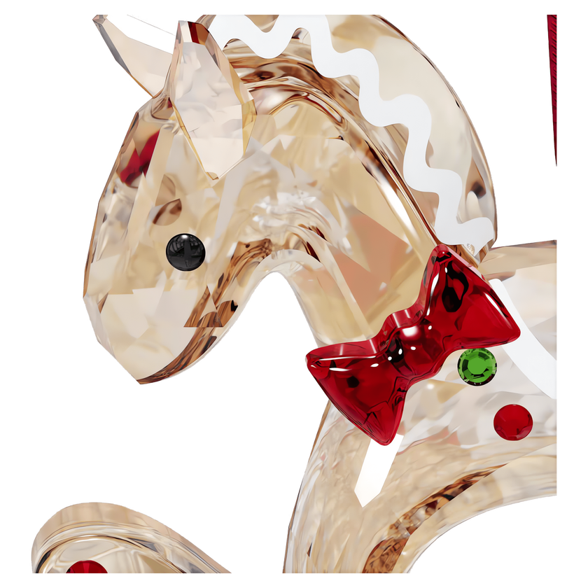 swarovski holiday cheers gingerbread rocking horse ornament