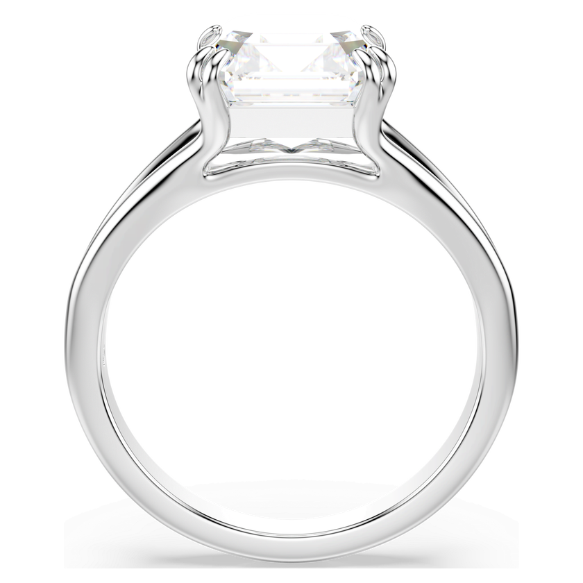 swarovski stilla ring  octagon cut  white  silver tone finish