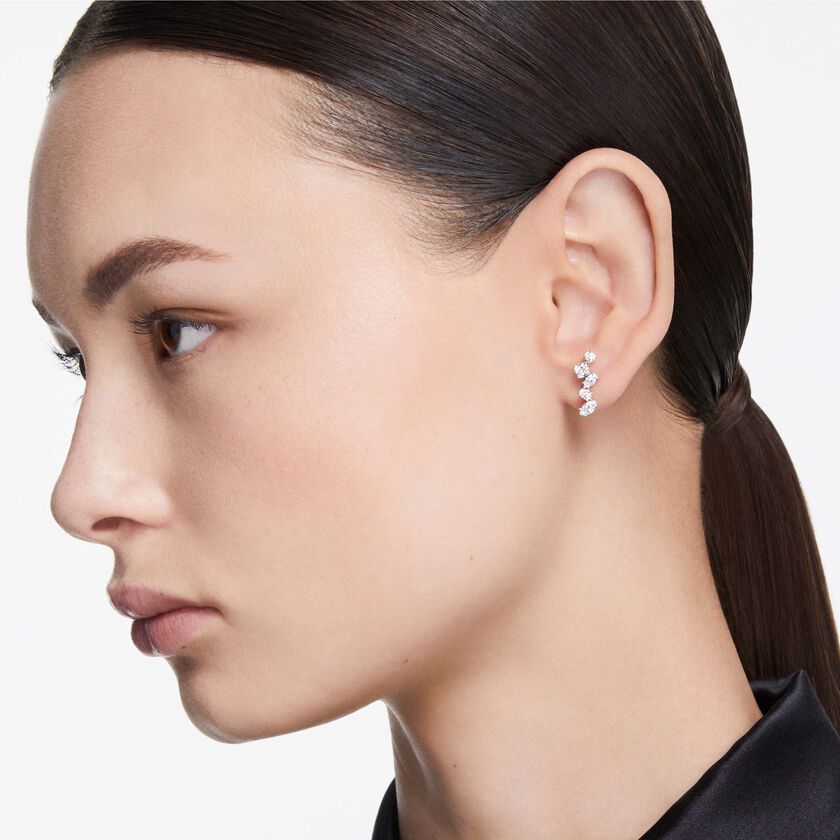swarovski galaxy ear cuffs  laboratory grown diamonds 1 25 ct tw  18k white gold