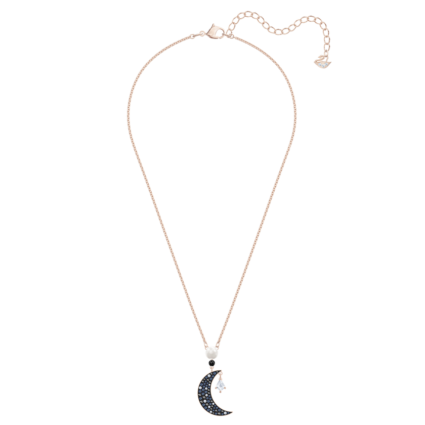 swarovski symbolic pendant  multi colored  rose gold tone plated