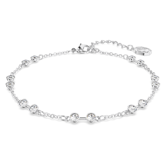 swarovski remix collection strand  round cut  white  rhodium plated
