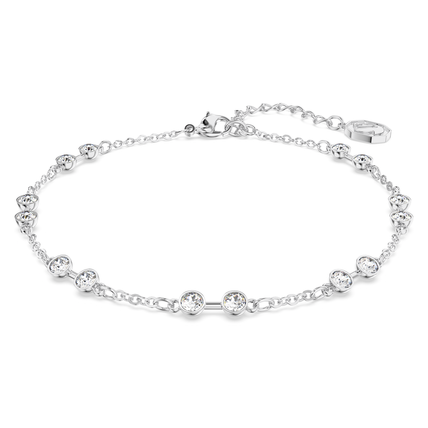 swarovski remix collection strand  round cut  white  rhodium plated