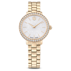swarovski watch swiss made metal bracelet gold tone champagne gold tone finish