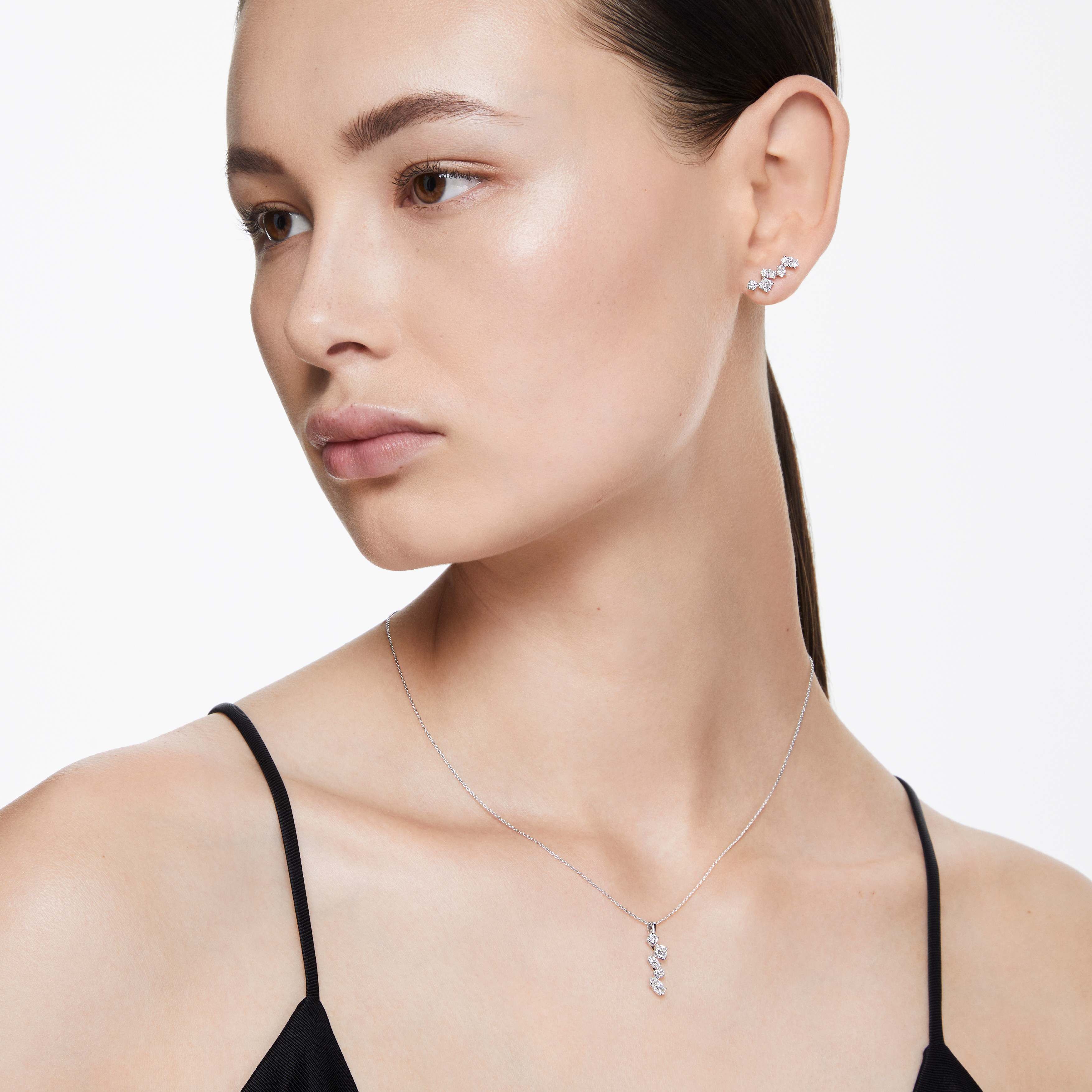 swarovski galaxy ear cuffs  laboratory grown diamonds 1 25 ct tw  18k white gold