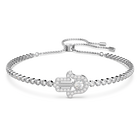 swarovski subtle bracelet  hand  white  rhodium plated