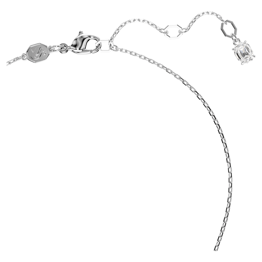 swarovski idyllia pendant  heart  white  rhodium plated
