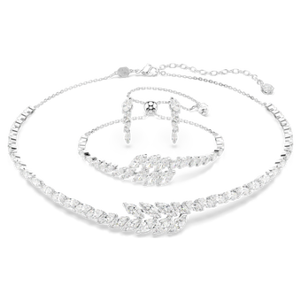 swarovski mesmera set  set  3   marquise cut  white  rhodium plated