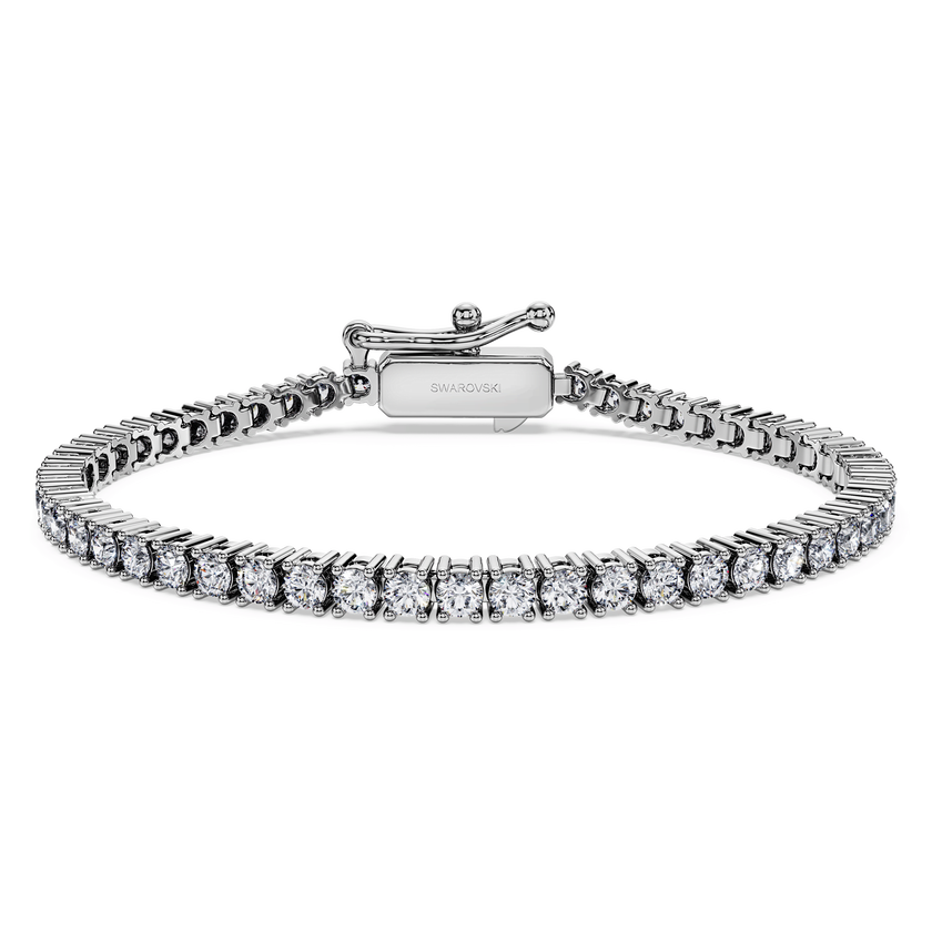 swarovski eternity tennis bracelet  laboratory grown diamonds 3 ct tw  18k white gold