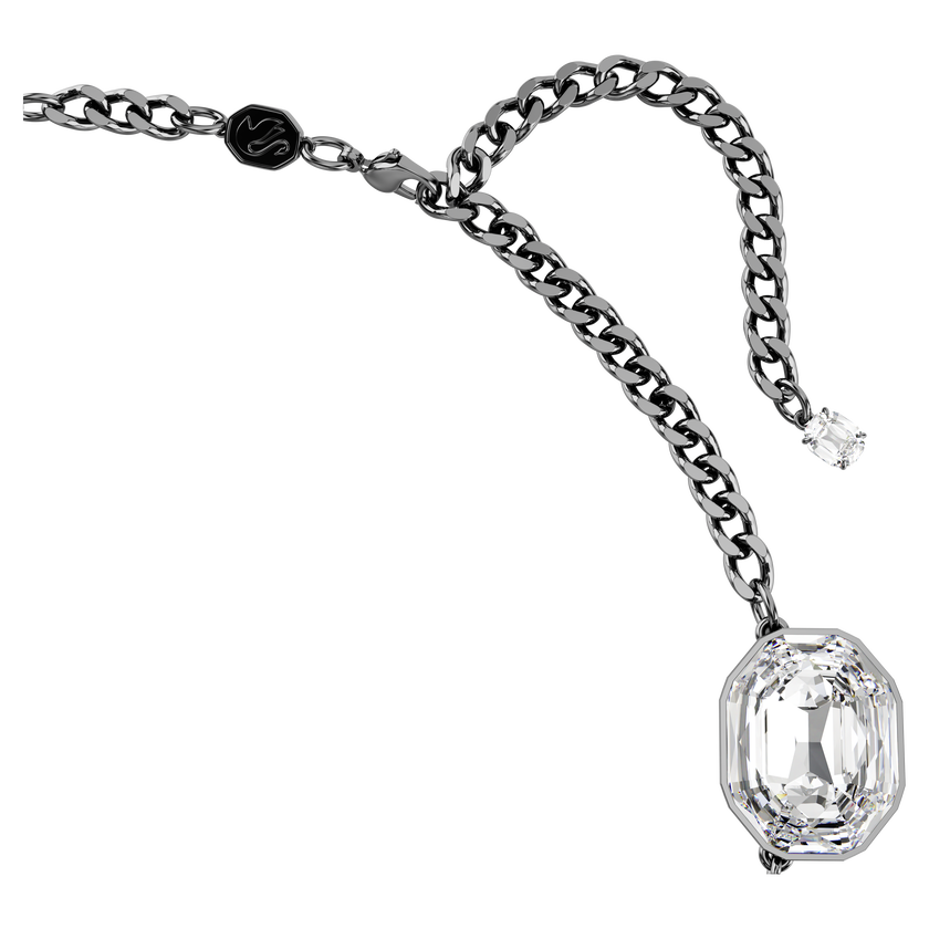 swarovski the vienna collection necklace  feather  white  ruthenium plated